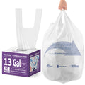 KeenEcho Small Trash Bags with Handles 13 Gallon 80 Count White