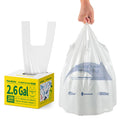 KeenEcho Small Trash Bags with Handles 2.6 Gallon 200 Count White