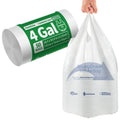 KeenEcho Small Trash Bags with Handles 4 Gallon 50 Count White