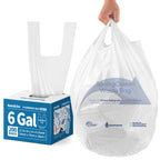 KeenEcho Small Trash Bags with Handles 6 Gallon 200 Count White