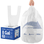KeenEcho Small Trash Bags with Handles 8 Gallon 160 Count White
