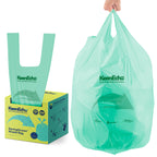 KeenEcho 13 Gallon 80 Counts Small Green Trash Bags with Handle