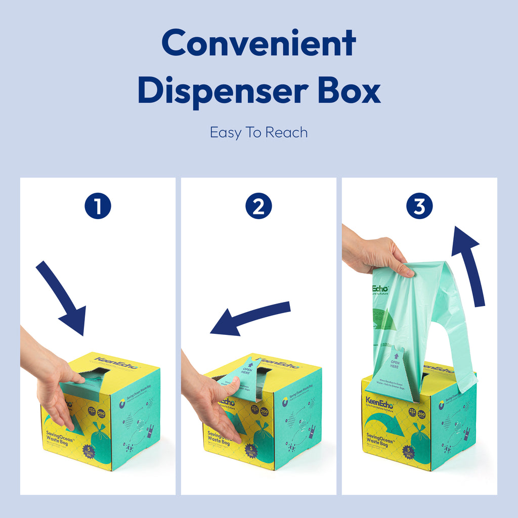 KeenEcho 2.6 Gallon 200 Counts Small Green Trash Bags with Handle