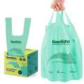 KeenEcho 2 Gallon 200 Counts Small Green Trash Bags with Handle