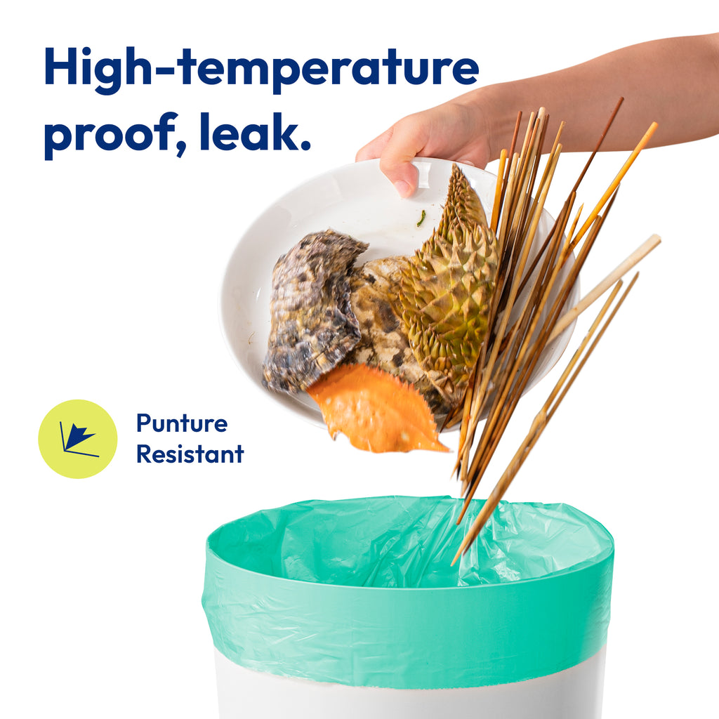 KeenEcho 3 Gallon 200 Counts Small Green Trash Bags with Handle