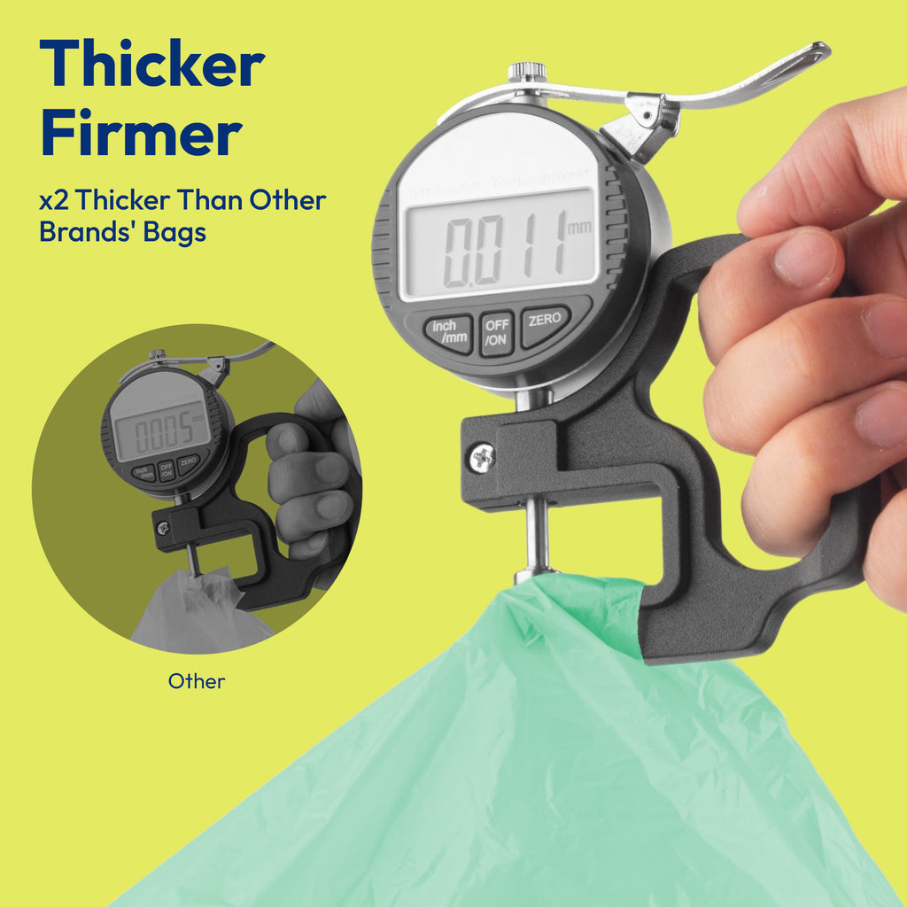 KeenEcho 4 Gallon 200 Counts Small Green Trash Bags with Handle