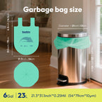KeenEcho 6 Gallon 200 Counts Small Green Trash Bags with Handle