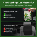 KeenEcho Disposable Car Garbage Bin Bags, Vomit Trash Bags made with Recycled HDPE for Boat, Plane, Travel, Camping, Bedroom, Study Room, Office and Car, 20 pcs/60 pcs